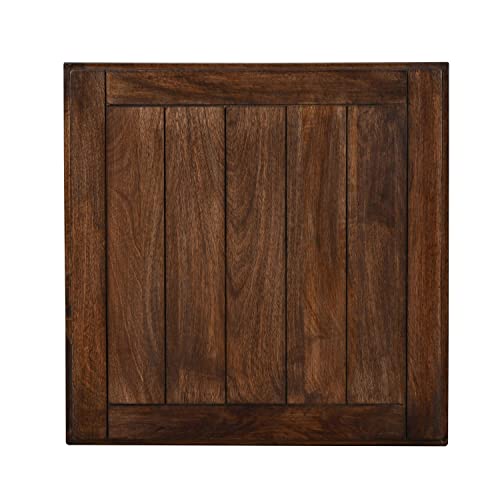 Image of Nilkamal Karla Solid Wood Side Table (Sun Walnut)