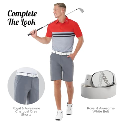 Image of Royal & Awesome Funny Golf Shirts for Men, Mens Golf Shirt, Crazy Golf Shirts for Men, Fun Golf Polos for Men, Mens Polo Golf