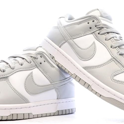 Nike Unisex Dunk Low Retro Basketballschuh, Weiß, Grau, Nebel, 42.5 EU