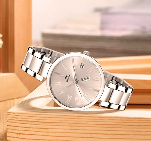 IIK-Collection-Elegant-Round-Dial-Stainless-Steel-Bracelet-Chain-Analogue-Watch-for-Women-and-Girls