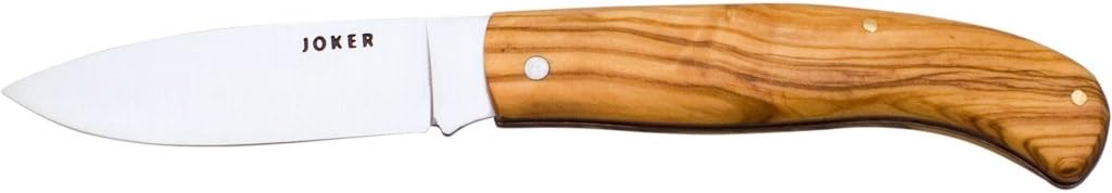 Joker Pocket Knife of Yesteryear NO79, Blade 3.54 inches INOX 420, Olive Wood Handle, 90 gr Weight, Fishing Tool, Hunting, Camping and Hiking