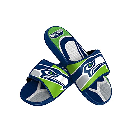 Image of FOCO Men's NFL Team Logo Sport Shower Foam Slide Flip Flop Sandals