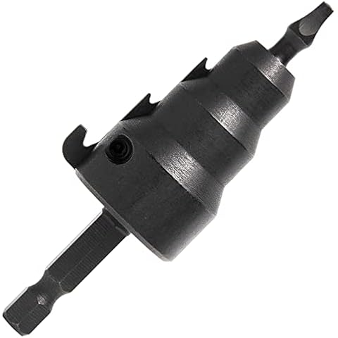 Vouyar Power Conduit Reamer for Drill with Improved Bit Retention, Copper Tube Pipe Expander 1/2, 3/4 and 1 inch, Hexagon Shank, Integrated Bit Holder for Easy Installation of Connectors and Couplers Cover