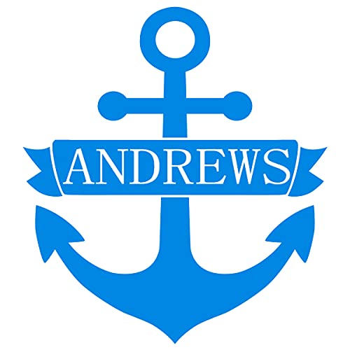 VWAQ Custom Family Name Wall Decal Anchor Wall Art Living