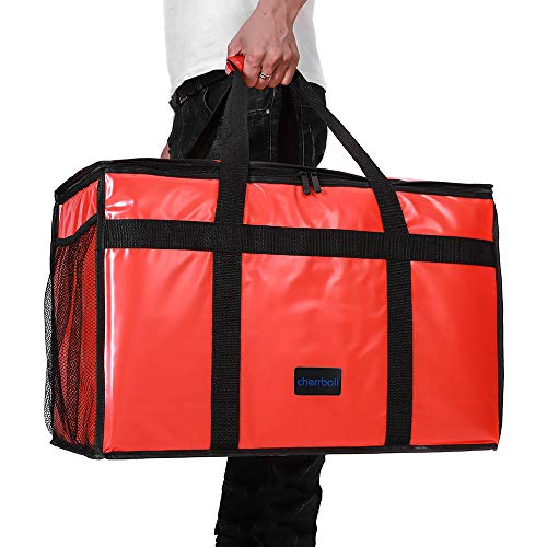 Cherrboll D3-R Insulated Food Delivery Bag -23"X14"X15", Premium Large Commercial Catering Bag For Food Transport, Thermal Food Carrier thumb #1