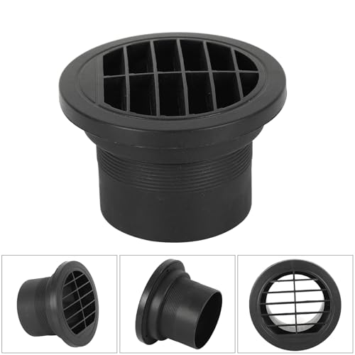 2PCS 75mm Diesel Heater Duct Outlet Without Cover, Rotatable Universal Rotatable Round Parking Heater Air Duct Connector Compatible with Eberspacher Webasto Propex (2PCS Without Cover)