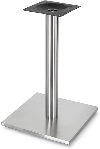 Melko Tischuntergestell Tischsäule Möbelfuß aus Edelstahl, ca. 45 x 45 x 72 cm - kann mit Einer Tischplatte Ihrer Wahl kombiniert Werden