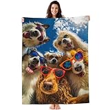 Rstick 60インチx80インチ サングラス 犬用ブランケット ソフトで心地よいフリース プールサイド&ティーンルーム用