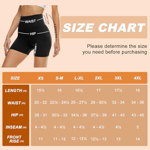 Campsnail Workout Biker Shorts Women - 3 Inch/5 Inch/8 Inch High Waisted Tummy Control Spandex Booty Volleyball Shorts For Yoga Dance White thumb #3