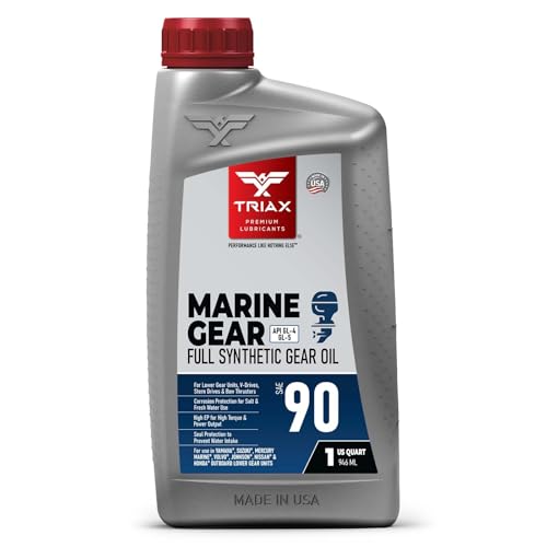 TRIAX Marine Gear SAE 90 Full Synthetic Oil | for All Stern Drives, Bow Thrusters, and Lower Gear Units in All Boats and Jet Skis from All OEMs (1 Quart)