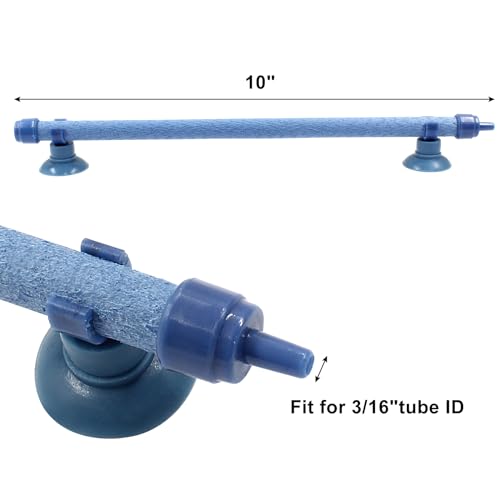 Image of 2 Pieces Blue 10 Inch Air Stone Bar Fish Tank Bubble Diffuser | Air Pump Aquarium, Bubble Wall, Bubble Release Tube