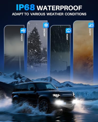Image of AUTOONE 880 LED Fog Light Bulbs, 6500K Cool White, 600% Brightness, 880 893 899 885 Fog Lamps Replacement for Cars, Plug and Play (Pack of 2)