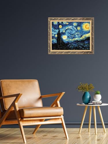 Image of RIOLIS 1088 - Starry Night After Van Gogh's Painting - Counted Cross Stitch 15.75 inch x 11.75 inch Zweigart 14ct. White AIDA 26 Colors