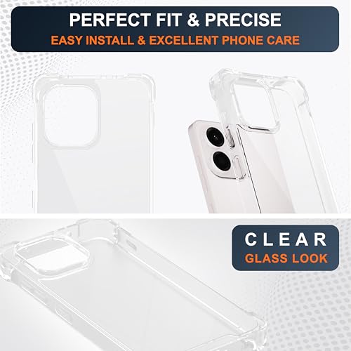 Image of CEDO Cover for OnePlus Nord CE 6 (5G) | Camera Protection Shockproof Bumper-Edge | 360 Degree Protection Acrylic Crystal Clear TPU+PC | Transparent Back Case Backcover (Transparent)
