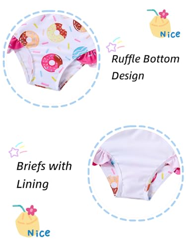 Image of Little Girls 2 Piece Mermaid Bikini Set Ruffle Bathing Swimsuit 3-8 Years