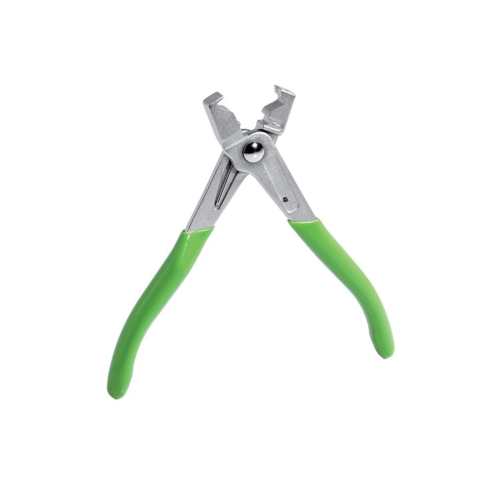 Fasano Tools Pinza per Fascette Clic, Verde e Grigio, in Plastica e Metallo, per Raccordi Rapidi Carburante, 18x8 cm
