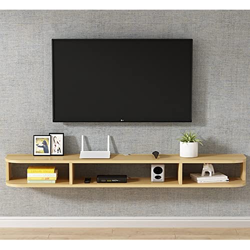 Support TV Flottant en Bois 100cm Étagère TV Murale