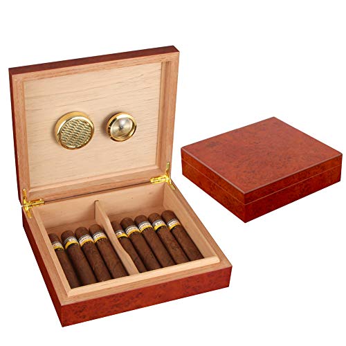 Galiner Cigar Humidor, Cedar Wood humidor Box with Humidifier Hygrometer, Holders 20 to 30 Cigars