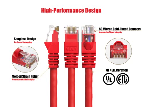Cable Leader Cat 6 UTP Patch Cord 3 ft Rojo miniatura 2