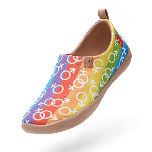 Image of UIN Women's Artistic Slip-On Shoes Vibrant Floral Casual Loafers Lightweight Comfortable Travel Footwear