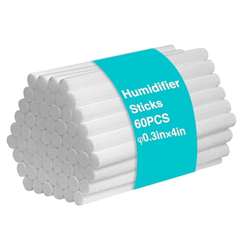 FEUNLEM Cotton Humidifier Filter Sticks (60PCS) - 0.3