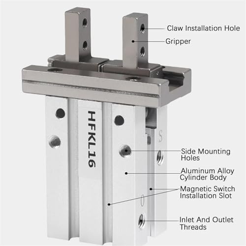 Cylindre pneumatique HFK40 à double effet de style parallèle - 4