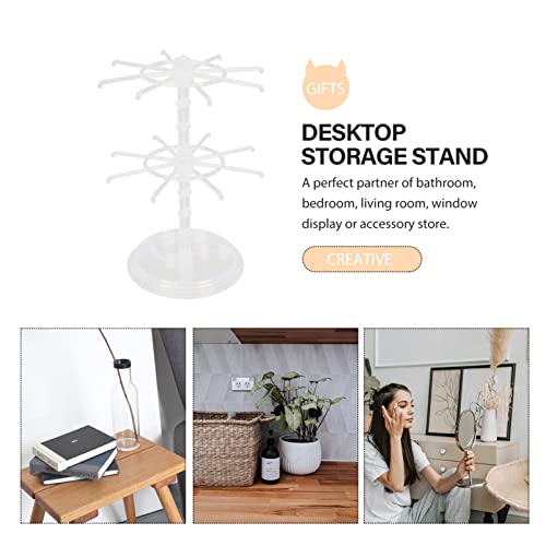 TOPBATHY Jewelry Stand Organiser Rotatable Storage Rack for Bracelets Acrylic Display Stand Ideal for Bedroom Bathroom Living Room Store - Image 3