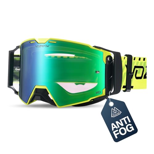 VOZAPOW Dirt Bike Goggles Over Glasses Anti-Fog, Motorcycle