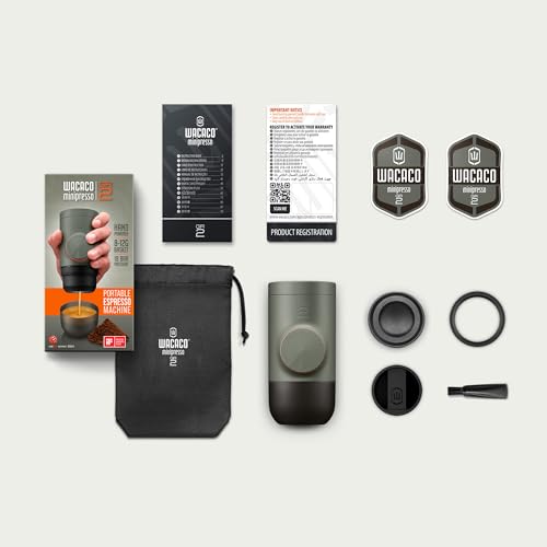 Wacaco MINIP-GR2 Minipresso Gr2 Espresso Machine Compatible Ground Coffee, Portable Coffee Maker 18 Bar Manually Operated thumb #8