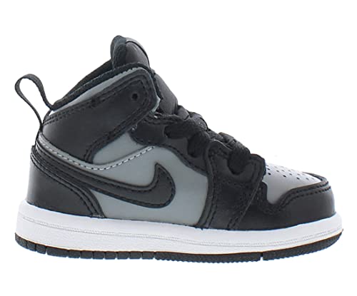 Toddler's Jordan 1 Mid Black/Gym Red-Particle Grey (640735 096) - 63