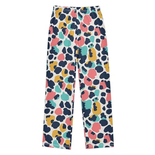 Boys' Pants Leopard Print Cheetah Spots Colorful Long Bottoms Jogger Pants Elastic Waist Trousers with Pockets S-XL