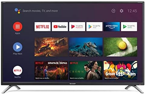 SHARP 1T-C32BI2KE2AB 32-inch Android TV with Freeview HD, Google Assistant, Google Chromecast, 3 x HDMI, 3 x USB and Bluetooth Black