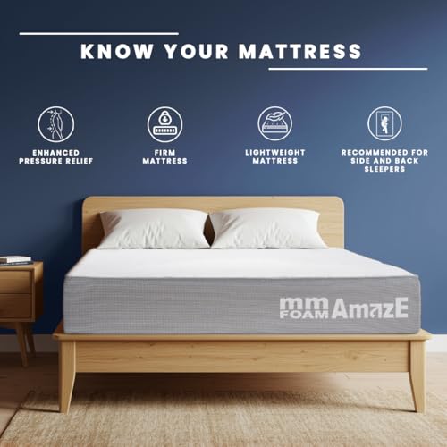 Image of MM FOAM Amaze Mattress, 10 Years Warranty, Firm Support, Superior Comfort (75x36x5, Single)