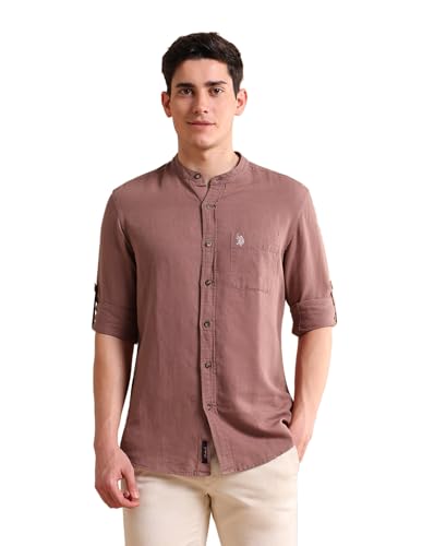 Image of U.S. POLO ASSN. Regular Fit Shirt for Men - 100% Cotton, Breathable & Comfortable, Full Sleeves Casual Shirt for Men