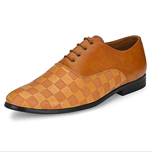 Image of Centrino Mens Formal Shoes|Elegant Lace Up Derby for Business & Casual Wear | Premium Craftsmanship for a Stylish & Sophisticated Look | Cushioned Insole for All-Day Comfort & Support (3401)