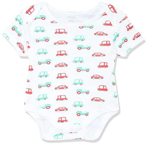 Image of Max Baby boys Printed Bodysuit- Pack of 4