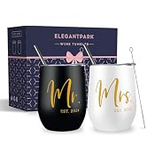 ELEGANTPARK Mr and Mrs Gifts Wedding Gifts for Couples 2024 Engagement Newlyweds Wedding Gifts fo...