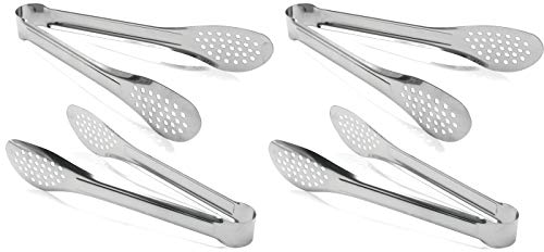 4 Pack Buffet Tongs Stainless Steel Food Tong Serving Tong7inch and 9 inch