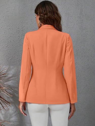 Fall Blazers for Women Business Casual Lapel Neck Detail Double Breasted Elegant Blazer Long Sleeve Blazer2