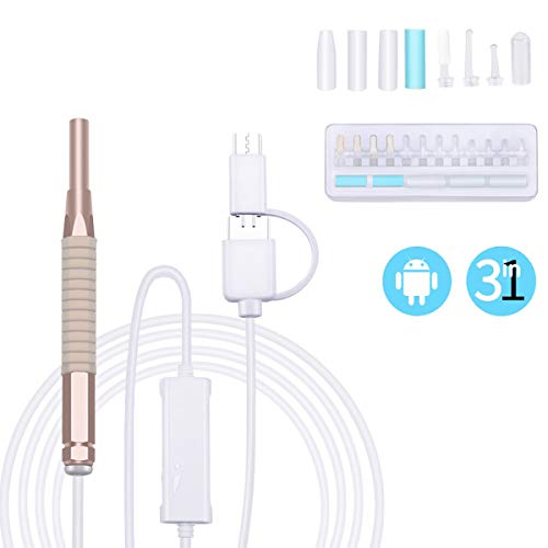 Ponacat USB Otoscope-Ear Scope Camera, Ear Camera HD Endoscope with Earwax Cleaning Tool