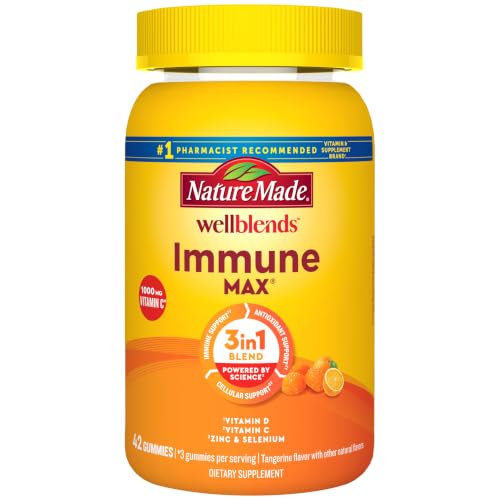 Nature Made Wellblends ImmuneMAX Gummies 42 Tangerine Flavor Gummies