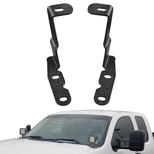 HZHIMO Hood Ditch Side Pillar Work Led Light Pod Mount Bracket with 2 Led Offroad Light ＆Wiring Kit Compatible with 07-13 Chevry Suburban Tahoe Silverado & GMC Yukon Sierra, SAMJIA-07