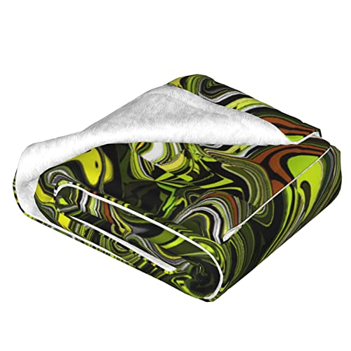 Couverture en peluche anti-froid pour nuits fraîches serpent vert - 4