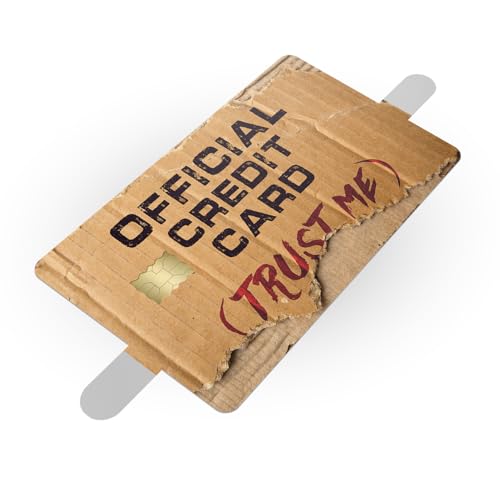 KCD Official Credit Card Skin 3 Pack Funny Cardboard Design Trust Me Debit Credit Card Sticker Cover Fits Wallet Cards Durable Vinyl Decal – CCS060