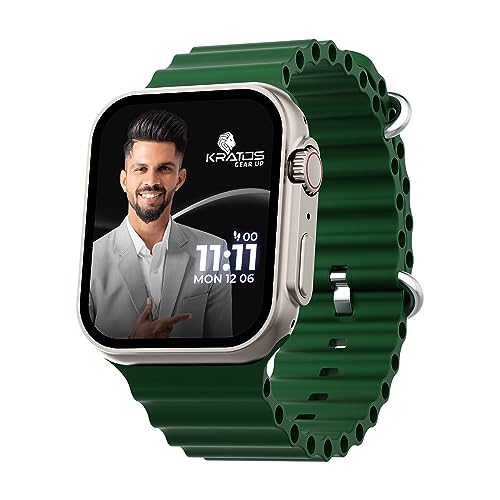 Image of Kratos SW16 Ultra Smartwatch with 1.85 inch Full Touch Display, Bluetooth Calling, Voice Assistant, IP67, 200+ Watch Faces, Multi Sports Modes, Rotating Crown, Metallic Body, Wireless Charging Smart Watch