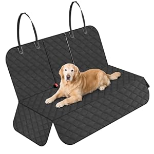 Funda de asiento de coche para perro para asiento trasero, funda de asiento de coche para perro, resistente al agua y al desgaste, funda de asiento trasero con almohadilla antideslizante