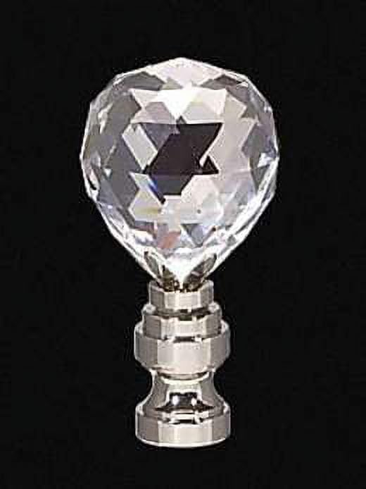 Image of B&P Lamp 2 1 /4 inch Crystal Finial W /Nickel Finish Base