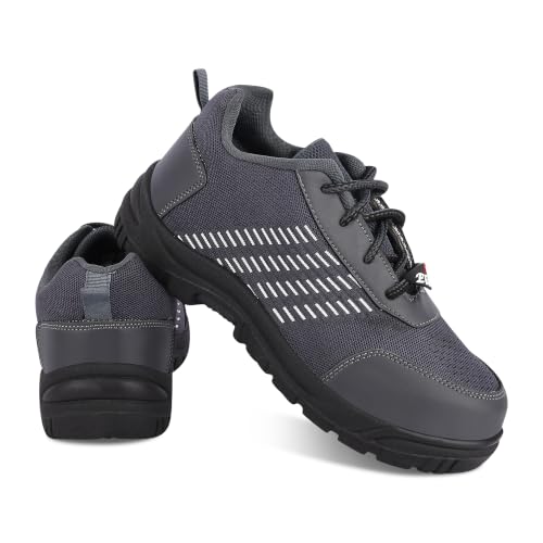 Image of Foot Trends Safety Shoes with Lace-up and Steel Toe Protection Shoes for Factory, Construction and Industrial Work for Men