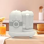 Uandhome 4-in-1 Baby Food Maker,Foods Processor Blender and Steamer, Portable Baby Food Blender＆Puree Meal Mills Machine,Auto Cooking & Grinding,Easy to Use for Home-Cooking Healthy Meals (White)