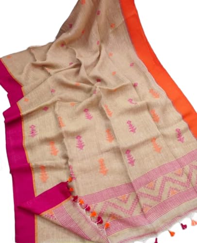 Image of SWORNOF Women's Pure Silk Saree With Blouse Piece